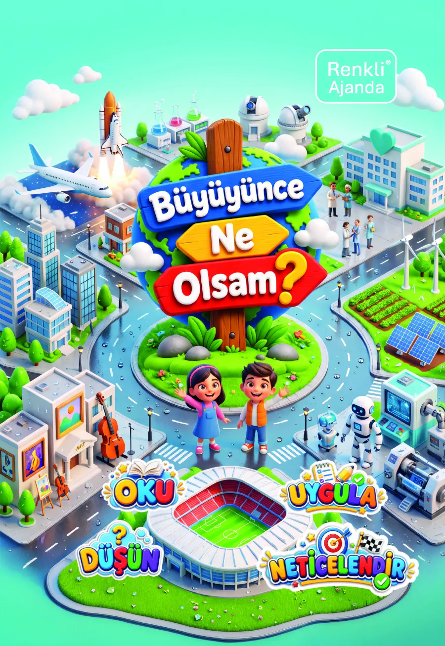 Büyüyünce Ne Olsam? — Renkli Ajanda Ön Kapak
