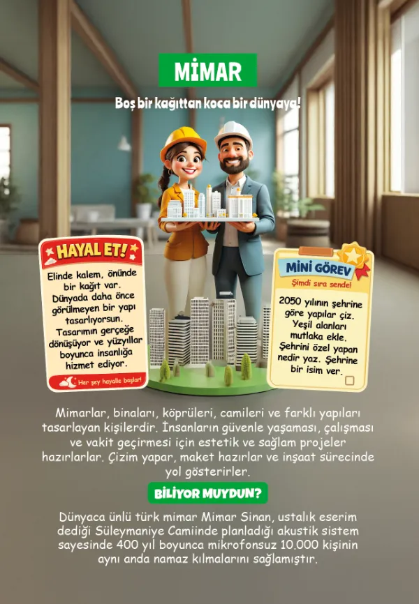 Mimar karakter illüstrasyonu